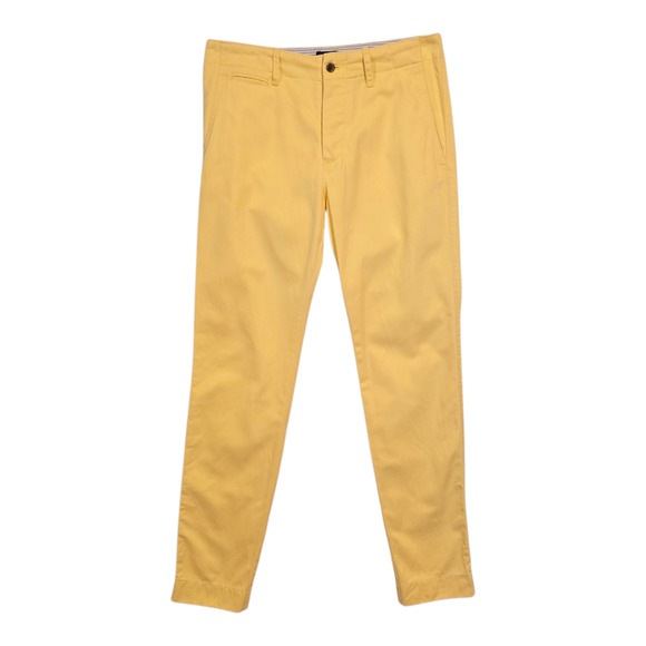 Ralph Lauren Rugby Jeans Womens Size 2 Butter Yellow Button Fly Preppy Colorful - Picture 1 of 9